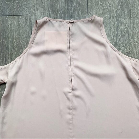 L'Academie Revolve Cold Shoulder Blouse Tie Long Sleeve Pink Size XS - Picture 13 of 16